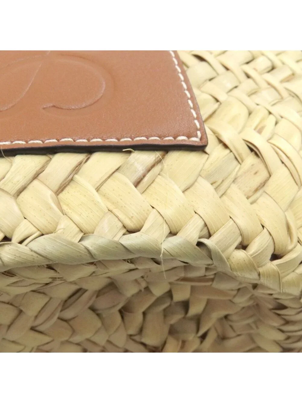 Loewe Basket Small Tote Bag Calfskin Palm Leaf